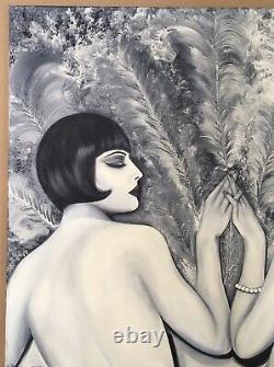 Painting Oil Oil Portrait Libertine Women Art Deco Erotism Female