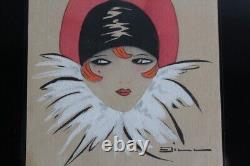 Painting of a Woman by Dill Art Deco 1930 (52837)