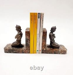 Pair of bookends Regule sculpture Oriental Dancer Women Art Deco