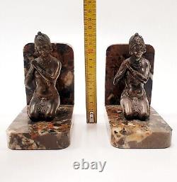 Pair of bookends Regule sculpture Oriental Dancer Women Art Deco