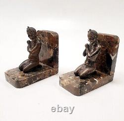 Pair of bookends Regule sculpture Oriental Dancer Women Art Deco