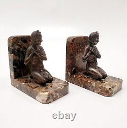 Pair of bookends Regule sculpture Oriental Dancer Women Art Deco