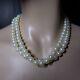 Pearl Necklace White Vintage Fashion Jewelry Woman Art Deco Design Xx N8458