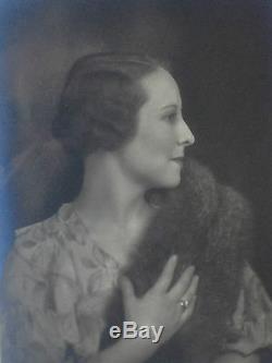 Photo Portrait Of Woman Art Deco 1925-1930 Modern Style Woman Portrait Signed