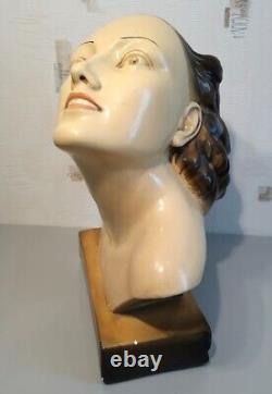 Plaster bust of a woman. Art Deco. After Salvatore MELANI