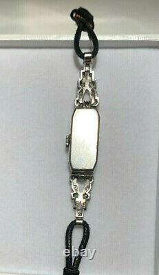 Platinum Diamond Watch 1920's Antique Diamond Platinium Art Deco Ladies Watch