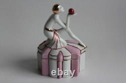 Porcelain box Art Deco Woman (64140)