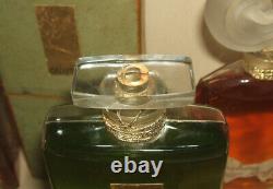 Pure Art Deco Perfume Bottle Ancien Callisté 14cm Engraved Cap C With Gold