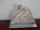 Rare Art Deco Ceramic Sculpture Of A Woman By Georges Halbout Du Tanney (1895-1986)