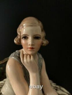 Rare And Great Sculpture Ceramic Woman Assisi 1930 Signee Guido Cacciapuoti