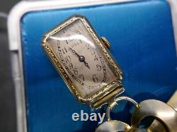 Rare Art Deco nurse's US brooch watch, Illinois, 15x30mm, 17g, works