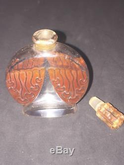 Rare Beautiful Bottle Art Deco 1920 Toujours Moi Corday With Patina Orange