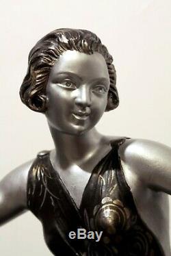 Rare Statue Art Deco Woman Panthere 1920/1930 Limousin