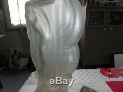 Rare Vase Etling Art Deco Naked Woman Draped France 39