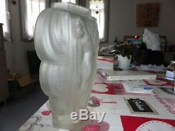 Rare Vase Etling Art Deco Naked Woman Draped France 39