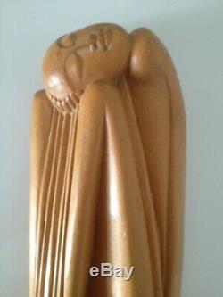 Rare Woman Sculpture Art Deco Period 1920/30 Indonesia