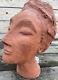 Sculpted Clay Sculpture Head Bust Woman Ancient Art Deco Modern Art