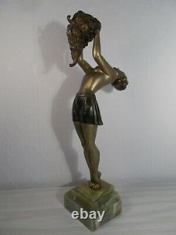 Sculpture Art Deco 1930 Ballesté Woman Dancer Woman Dancer Statuette Statue