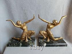 Sculpture Art Deco 1930 Female Dancer Statue Statuette Regulates Bronze