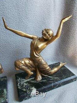 Sculpture Art Deco 1930 Female Dancer Statue Statuette Regulates Bronze