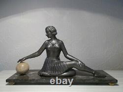 Sculpture Art Deco 1930 Russian Female Dancer Statuette In Regule Dancer Woman