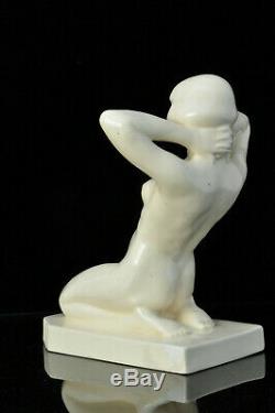 Sculpture Art Deco Earthenware Naked Woman Ancient Statue Nude Woman In 1930
