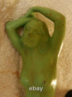 Sculpture Art Deco Signed By Mr Font Naked Woman Regulates Max Le Verrier/bourraine 1930