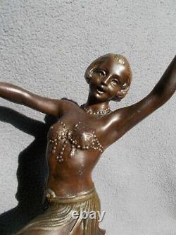 Sculpture Art Deco Statue 30s Woman Dancer Regulates Color Bronze Dancer Woman