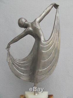 Sculpture Art Deco Statue In 1930 Female Dancer Dancer Woman Gilbert A. Spelter 30s