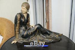 Sculpture Art Deco Woman Chryselephantine