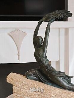 Sculpture Bronze Art Deco Female Athlete by Le Faguays, Fayral, Max Le Verrier