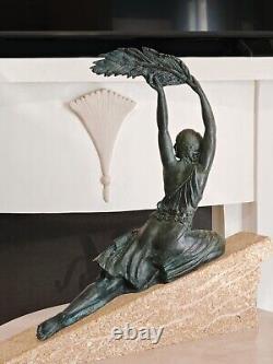 Sculpture Bronze Art Deco Female Athlete by Le Faguays, Fayral, Max Le Verrier