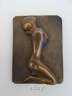 Sculpture Bronze Sign Ruth Richard 2/500 Female Body Art Deco Modernist