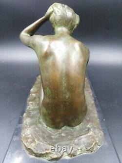 Sculpture Bronze Young Woman Naked Art-deco Max The Larrrier Chiparus Balleteste