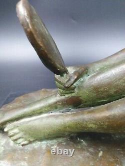Sculpture Bronze Young Woman Naked Art-deco Max The Larrrier Chiparus Balleteste