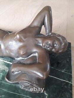 Sculpture Of Woman Art Deco Signed C. A Caniggio