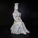 Sculpture Statue Woman Ceramic Faience Barbotine Vintage Art Deco France N7842