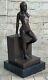 Sexy Chair Bronze Woman Lady Girl Sculpture Statue Art Deco Basic Erotic