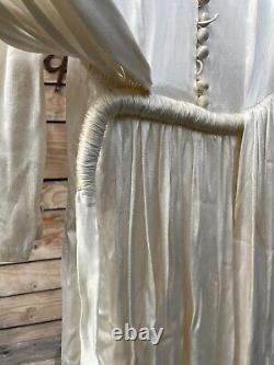Silk Evening Gown Antique 19th Century Art Deco Vintage Bridal Women's Clothing
