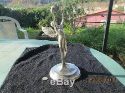 Silvered Bronze Statuette Winged Woman Art Deco Trophy Art