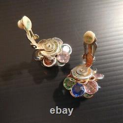 Spices Earrings Sapphire Silver Plated Jewel Goldsmith Art Decoration Woman N4494