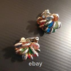 Spices Earrings Sapphire Silver Plated Jewel Goldsmith Art Decoration Woman N4494