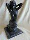Statue Woman Arm Open Style Art Deco Solid Bronze