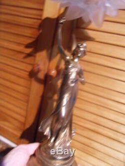 Statue Woman Office Bedside Lamp New Art Deco Style