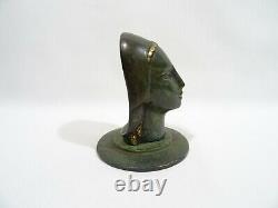 Statuette Art Deco Bronze Woman Pal Bell Maurice Ascalon Design Israel