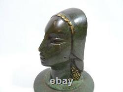 Statuette Art Deco Bronze Woman Pal Bell Maurice Ascalon Design Israel