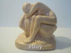 Statuette Ceramic Craquelee Nu Feminin Edition Kaza Art Deco 1930/naked Woman