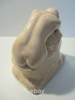 Statuette Ceramic Craquelee Nu Feminin Edition Kaza Art Deco 1930/naked Woman