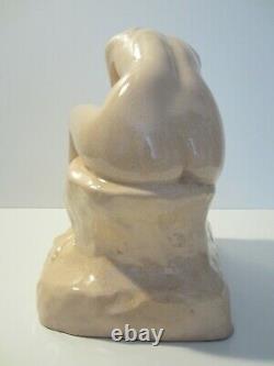 Statuette Ceramic Craquelee Nu Feminin Edition Kaza Art Deco 1930/naked Woman