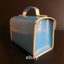 Suitcase Woman Man Blue White Vintage 1950 Italy Design 20th N4383